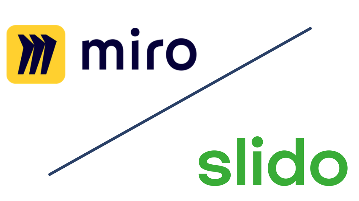 本圖為工具介紹：miro及slido，兩大數位決策工具示意圖。詳情可參考右方文字